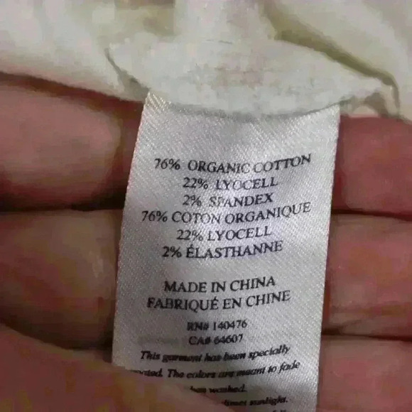 FAHERTY White Relaxed Fit Stretch Corduroy Flare Leg Pants Women Size 27 New - Picture 13 of 13